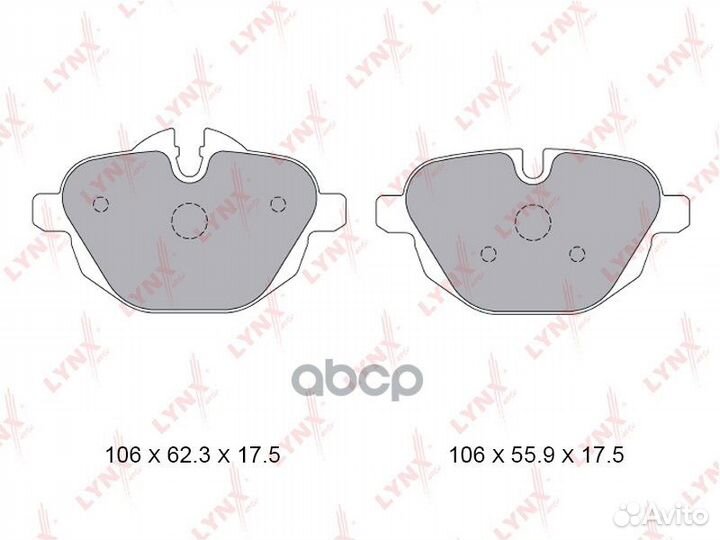 Колодки тормозные дисковые BD-1436 lynxauto