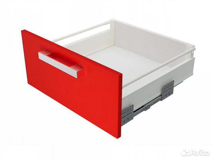 Ящик старт 500мм с доводчиком, серый, с релингом