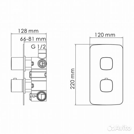 Душевая система wasserkraft A178644 Thermo