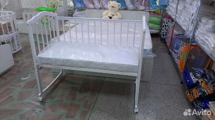 Детская кровать 120 на 60 с матрасом (новая)