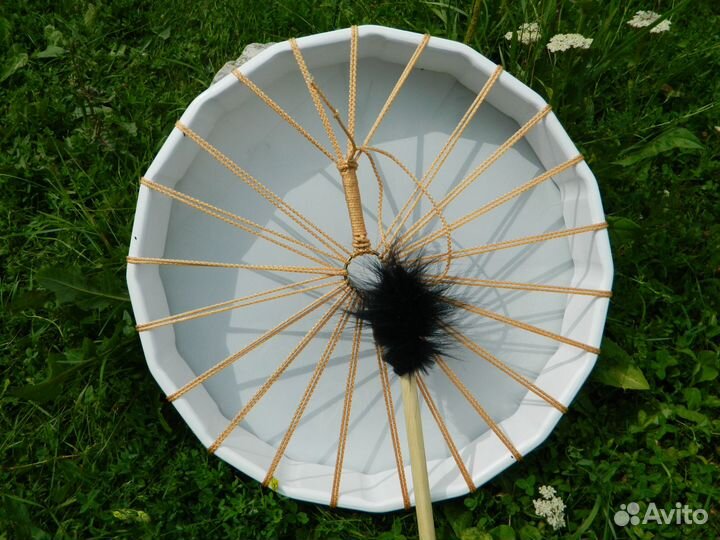 Белый шаман, бубен 50см