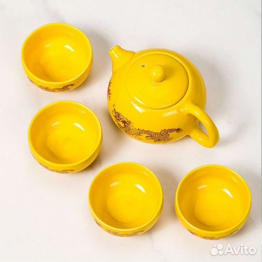 Китайский чайный набор посуды и чай Да Хун Пао