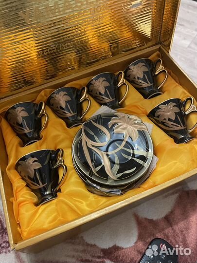 Японский сервиз с 24х каратным золотом