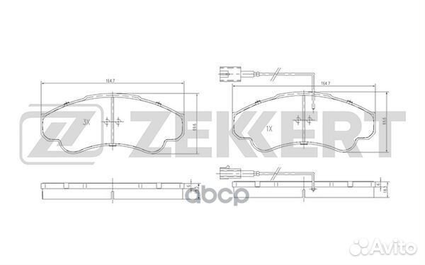 Колодки торм. диск. передн. Citroen Jumper (230