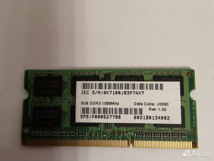 Оперативная память ddr3 Samsung 2rx8 pc3-8500s