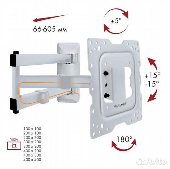 Кронштейн для телевизора Kromax DIX-18, 22-65