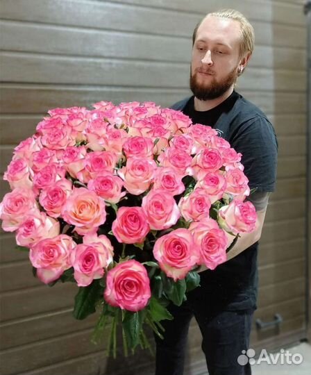 Букет роз с доставкой без посредников от 15 шт