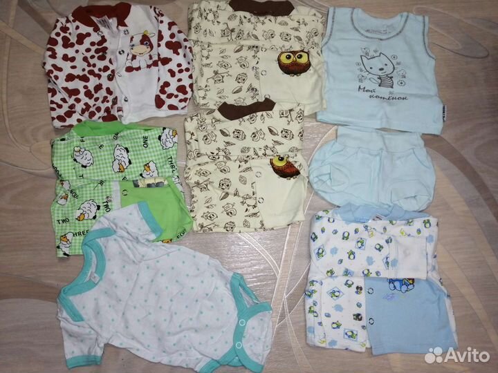 Вещи пакетом для новорожденного мальчика 56-62