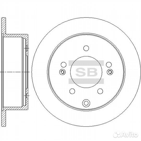 HI-Q, SD2042, Диск тормозной KIA soul 11- задн