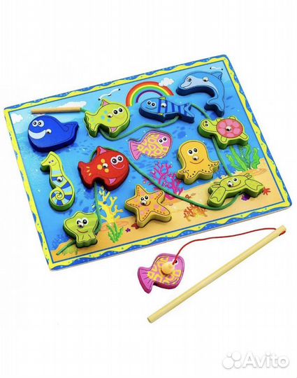 Магнитная рыбалка 3 в 1 (шнуровка и сортер)