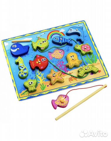 Магнитная рыбалка 3 в 1 (шнуровка и сортер)