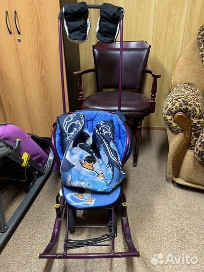 Детские санки коляска