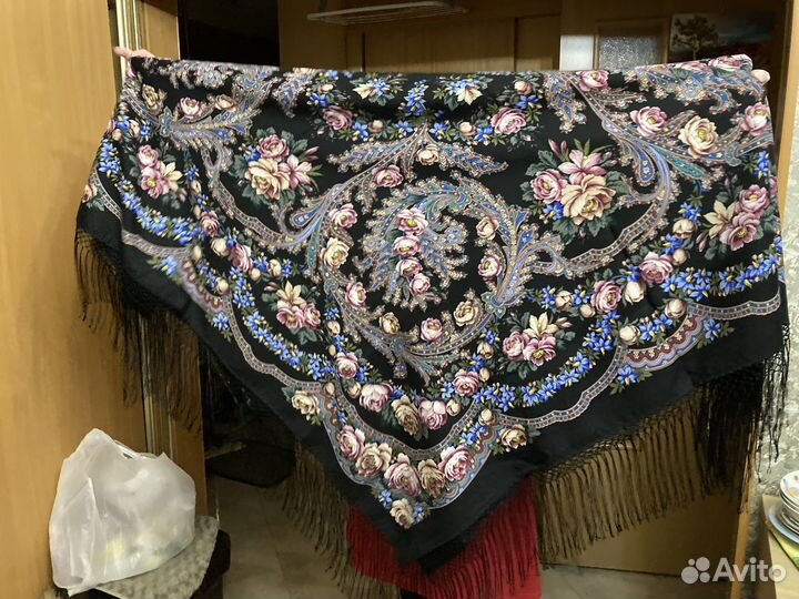 Павловопосадский платок шерсть