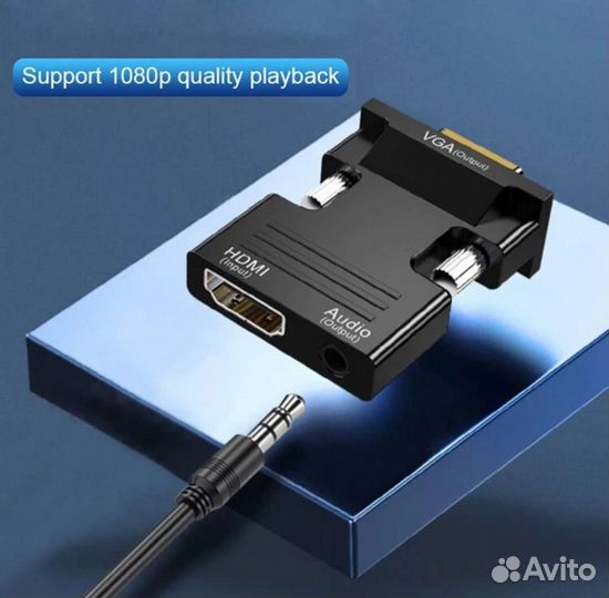Переходник с VGA на hdmi с AUX универсальный