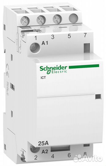 Модульный контактор ict25a 3но 127в 60гц Schneider