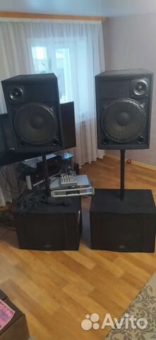 Пассивные колонки, усилитель, микшер