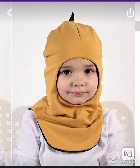 Шапка шлем хб, 2-3 года