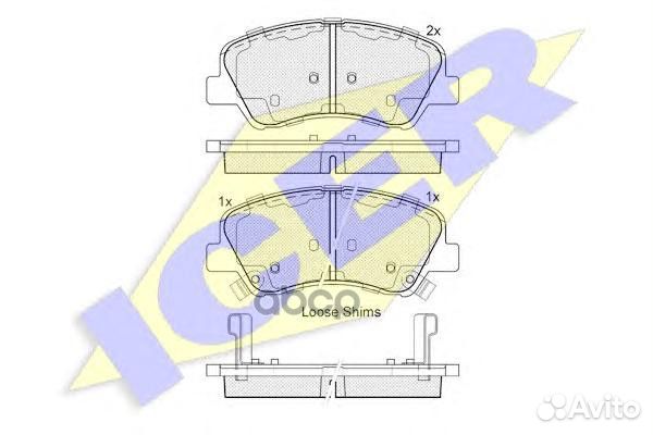 Колодки торм. дисковые 182035 Icer