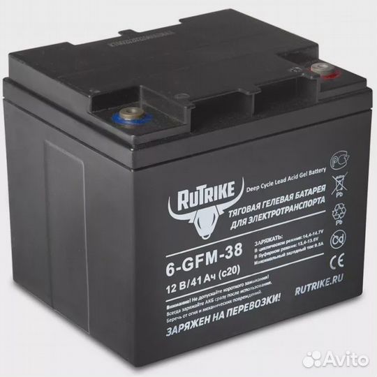 Аккумулятор RuTrike 6-GFM-38