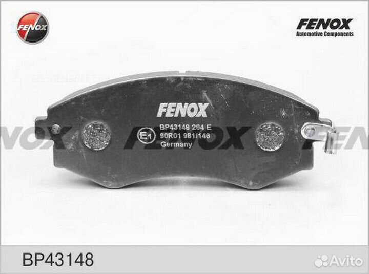 Fenox BP43148 Колодки тормозные дисковые перед пра