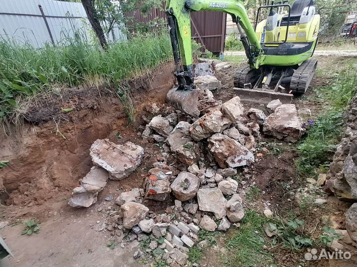 Услуги мини-экскаватора