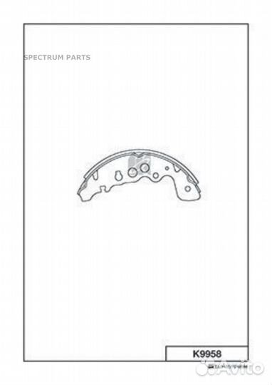 Kashiyama K9958 Барабанные тормозные колодки kashi