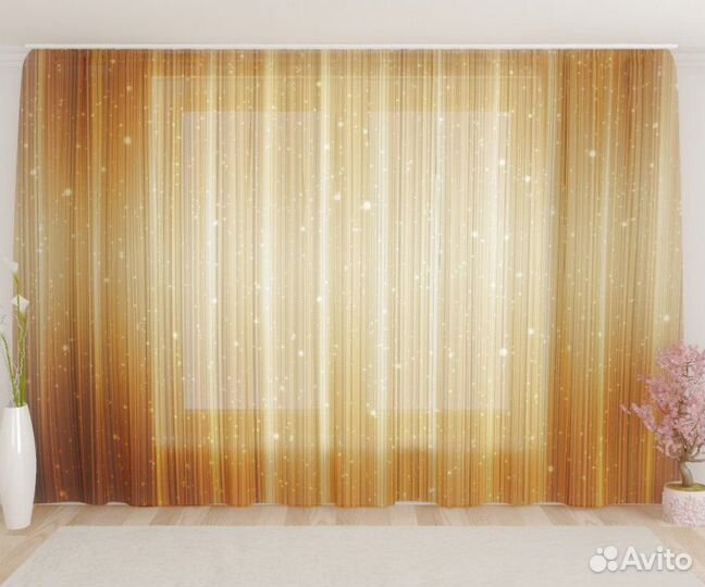 Тюль-вуаль с фотопечатью Новогодняя