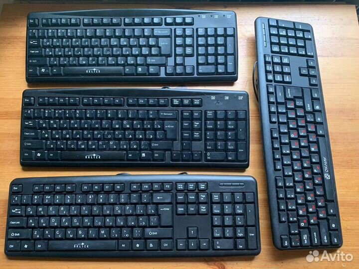 Клавиатуры USB и PS/2 (12 штук)