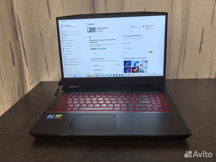 Ноутбук MSI Katana GF66 11UE + комплект переферии