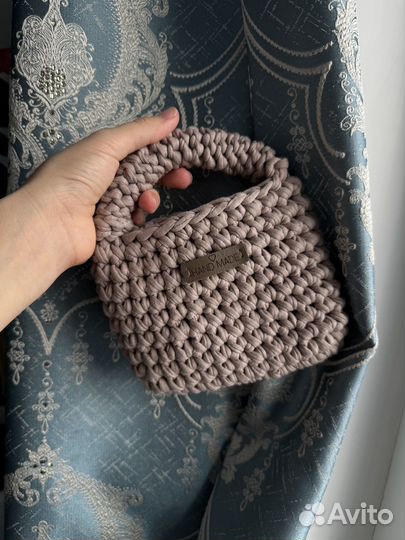 Вязанная мини сумка
