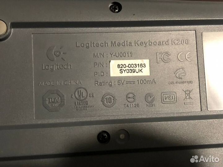 Клавиатура logitech k200
