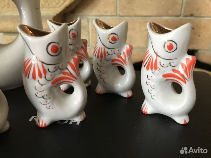 Фарфоровый сервиз Рыбки