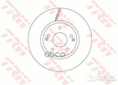 Диск торм. пер.298x26 5 отв. DF6804 TRW
