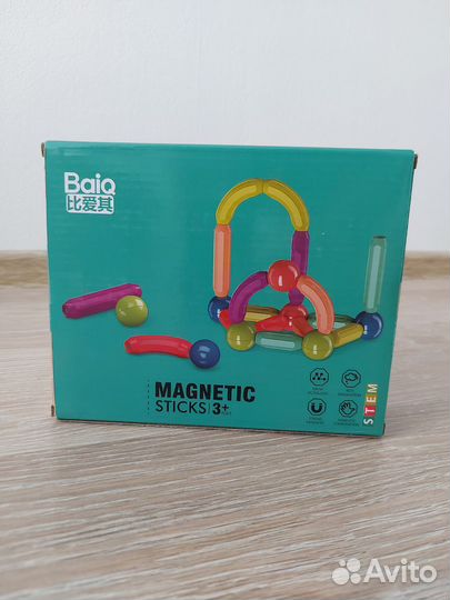 Магнитный конструктор развивающий - 36 деталей