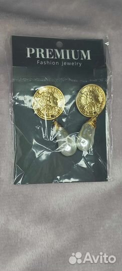 Серьги золотистые