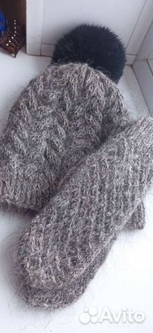 Шапочки, варежки, снуд из пуха бобтейла