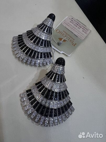 Серьги серебро Италия