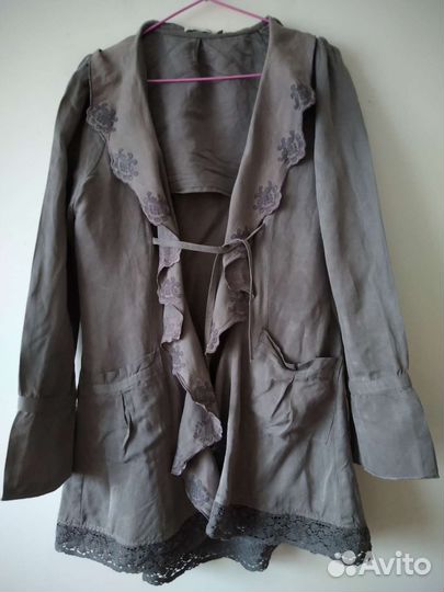 Жакет 46 размер шёлк лён