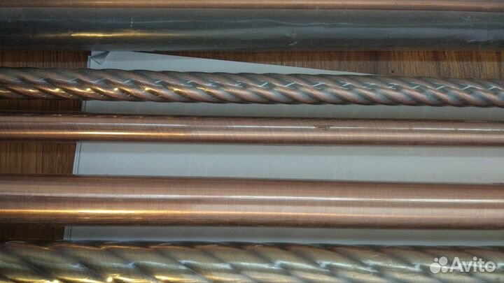 Штанги для карниза металл 2 м медь, черный