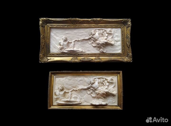 Барельеф Сотворение Адама Скульптура картина панно