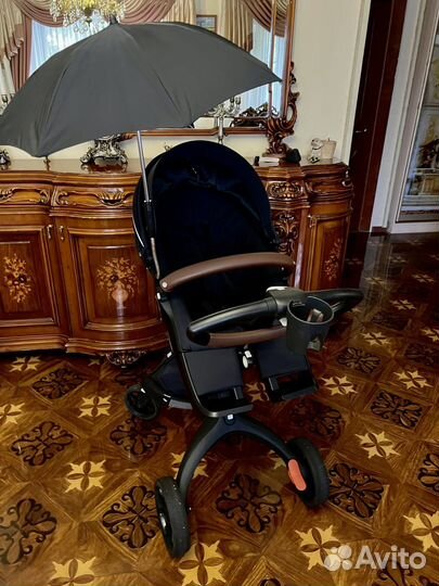 Коляска stokke xplory v6 total black 2 в 1