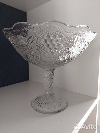 Ваза для фруктов хрусталь