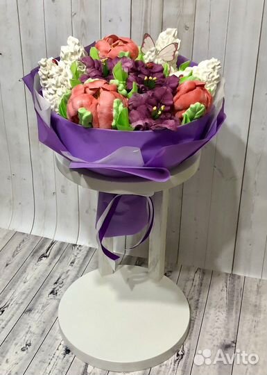 Сладкий букет цветов с Лилиями из зефира