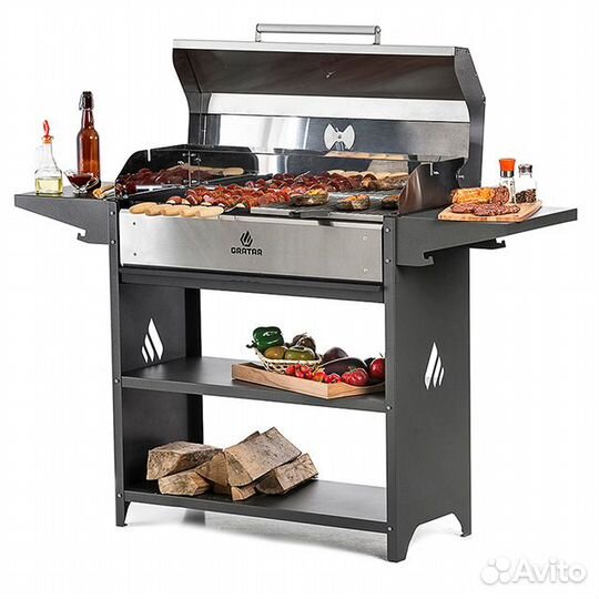 Мангал барбекю с полками