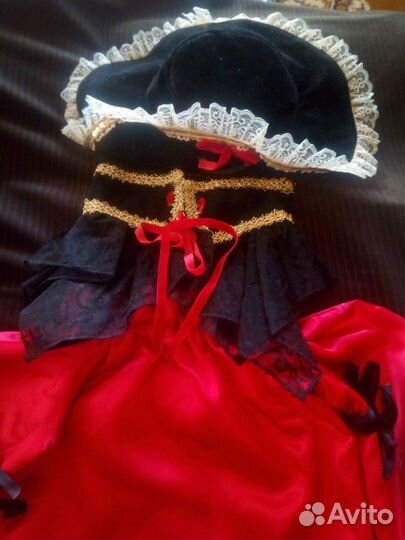 Костюм маскарадный # Пиратка красная#