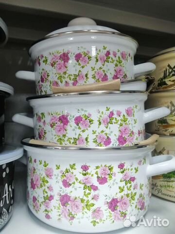 Наборы эмалированных кастрюль