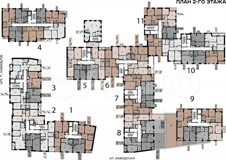 2-к. квартира, 67,8 м², 2/9 эт.