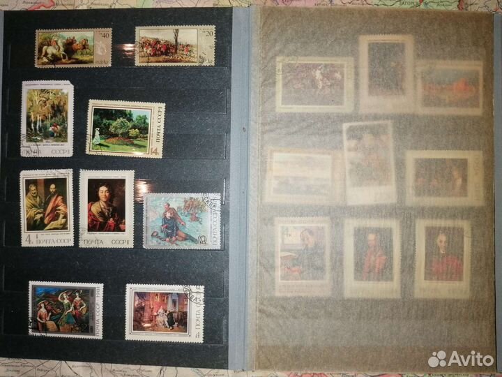 Альбом с марками и блоками, большой