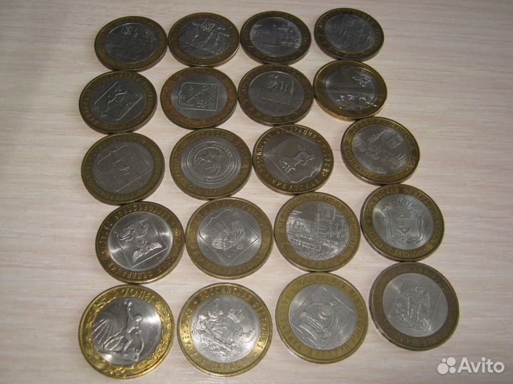 Биметаллические монеты 10 России набор