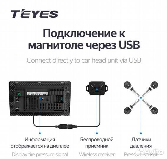 Teyes tpms Датчики давления в шинах